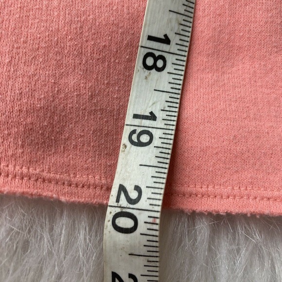 PINK Victoria’s Secret Sweatshirt Sz M Pink LS Crop Top Mesh Back Trendy Teens - Picture 9 of 10
